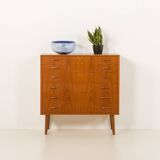 Scandinavian teak chest of drawers by Johannes Sorth for Nexo Mobelfabrik.