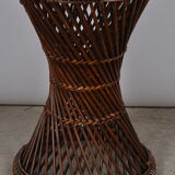 Tabouret diabolo en rotin