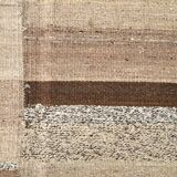 Brown & Beige Striped Large Vintage Kilim Rug, 306x336Cm