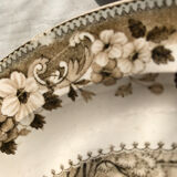 Set of 3 talking plates in Montereau earthenware "Louis Lebeuf Montereau"