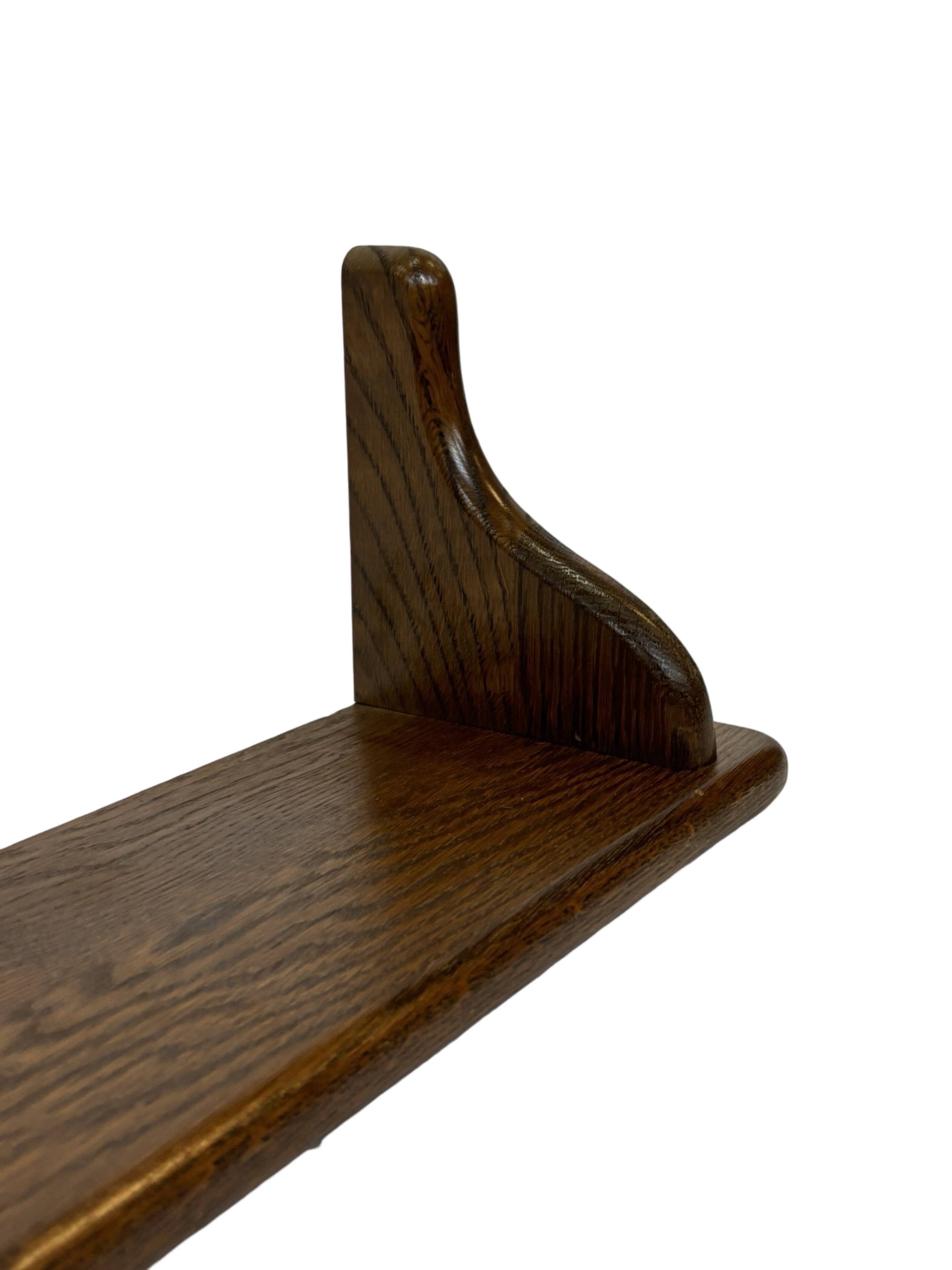 Vintage wall rack book shelf 1970s wood minimalist design