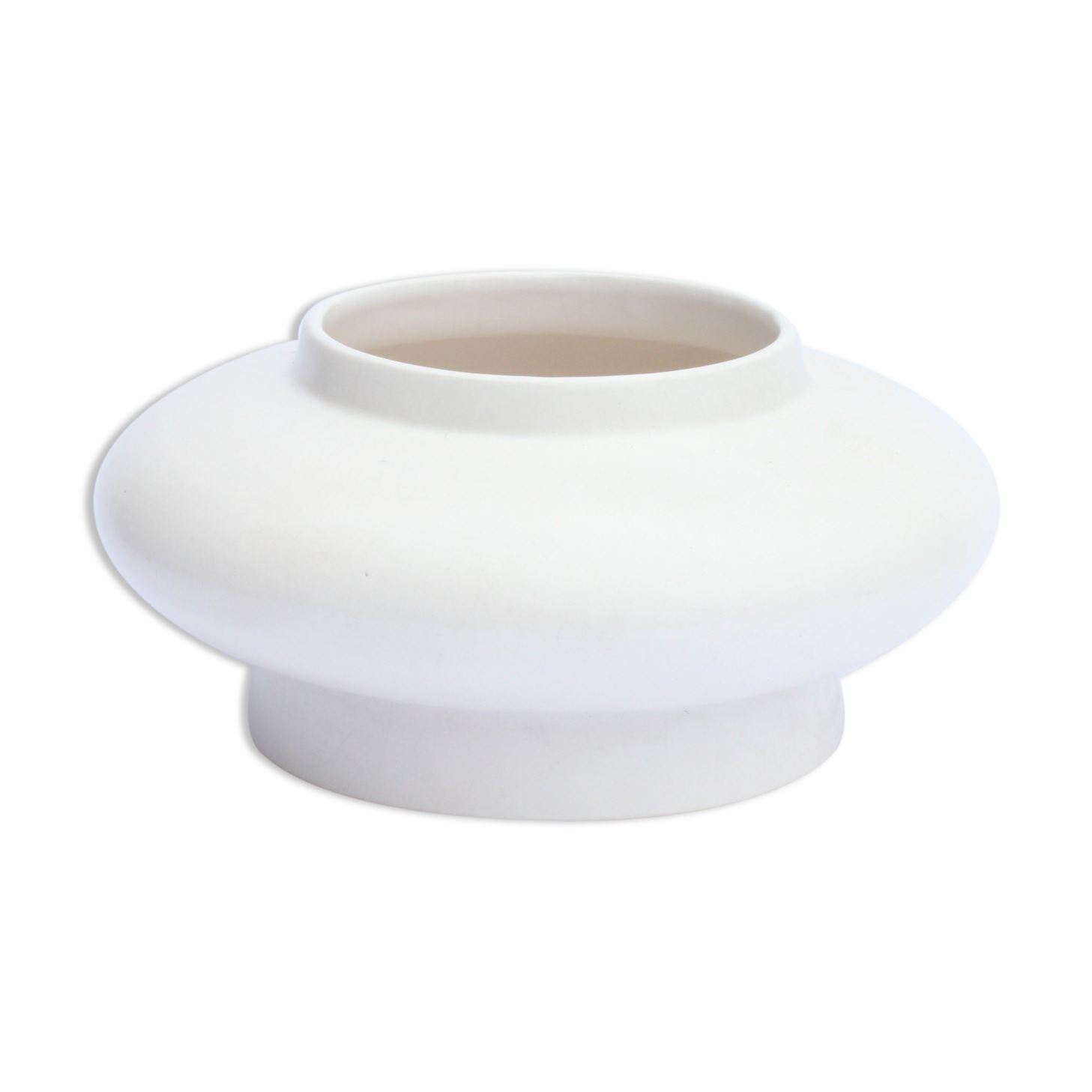 White ceramic UFO vase, 1970s
