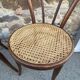 pair of Fischel Thonet Nr 18 curved wood bistro chairs