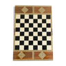 Boîte  vintage de plateau de jeu d'echecs syrienne en bois en mosaïque incrustée marquetterie