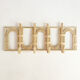 Patère coat holder in vintage can rattan canning bohemian rainbow