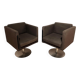 Set of Dutch Cubic Swivel Chairs with Tableau by Lensvelt, 2001
