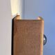 Vintage raw clay chamotte wall light, Guy Bareff, France 1970