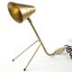 Space Age bedside lamp, brass metal, USSR, 1960s
