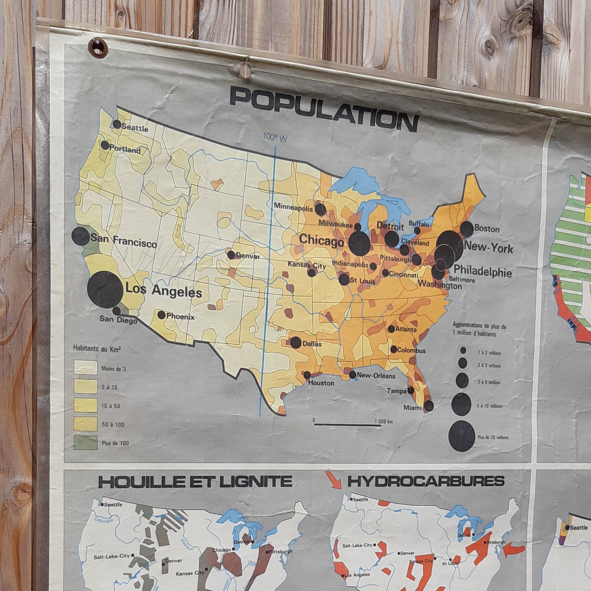 School map representing the United States of America