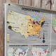 Carte scolaire représentant les Etats-Unis d'Amérique