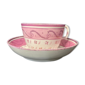 Old pink porcelain tea cup late nineteenth century