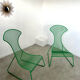 Set 2 armchairs green ikea vintage ps 2012 design wiebke braasch vintage metal
