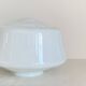 Very large antique white opaline glass globe 30 cm chandelier pendant light