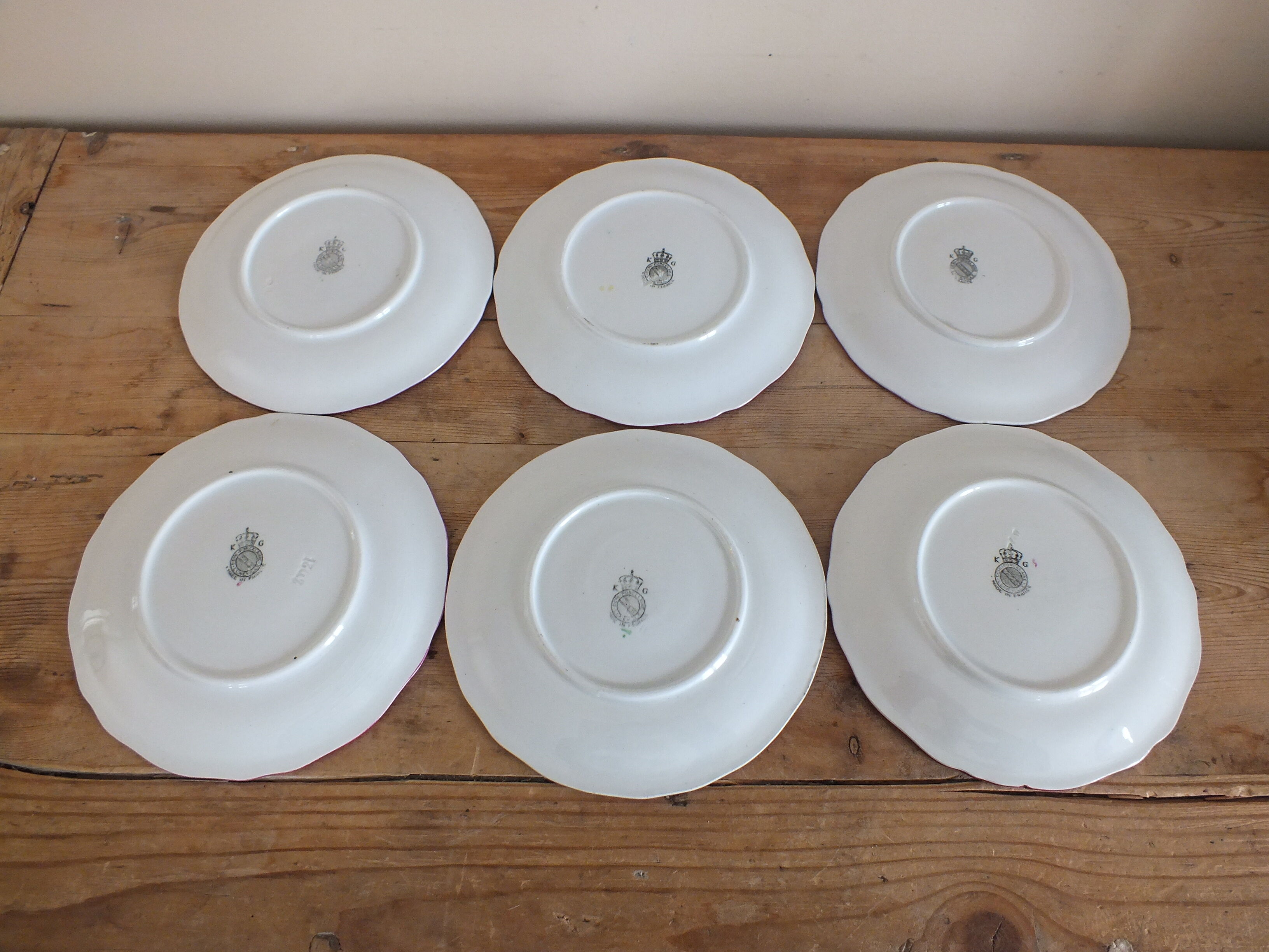 6 tea cups Lunéville KG