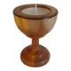Vintage turned wooden candle holder
