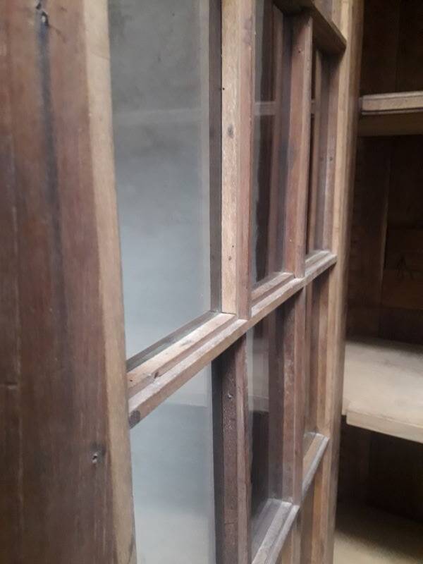 Walnut display cabinet 19th century H234cm