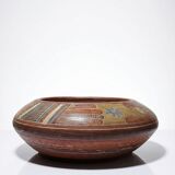 Vintage pre-Columbian style handcrafted ceramic decorative bowl