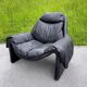 Fauteuil lounge P60 noir par Vittorio Introini pour Saporiti, Italie, années 1960