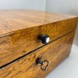 Biedermeier Box in Ice Birch and Brass, Germany, 1840s