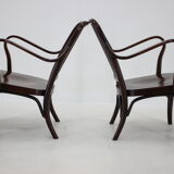1950s Pair of Josef Frank Bentwood Armchairs no. 752 by Thon