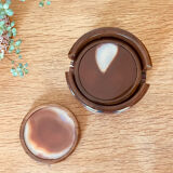 Wood and agate coasters