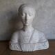 Buste en plâtre de femme ateliers du Louvre