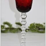 Set of 6 wine glasses from the Rhine Roemer St Louis Crystal model Bubbles