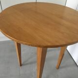 Wooden pedestal table from the 80s spindle legs