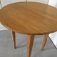 Wooden pedestal table from the 80s spindle legs