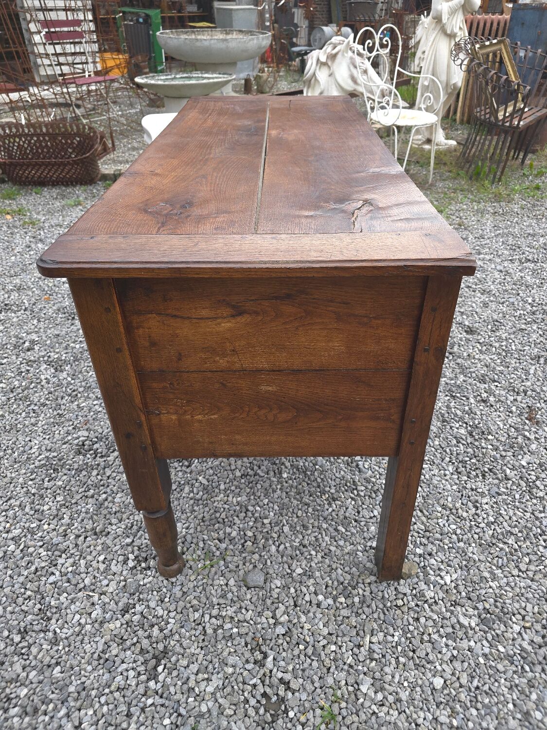 Antique chest, oak kneading trough