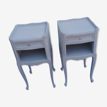 Pair of bedside tables style L XV gray