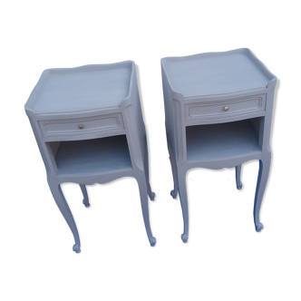 Pair of bedside tables style L XV gray