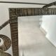 Art Deco mirror 1930 hammered iron and beveled mirror