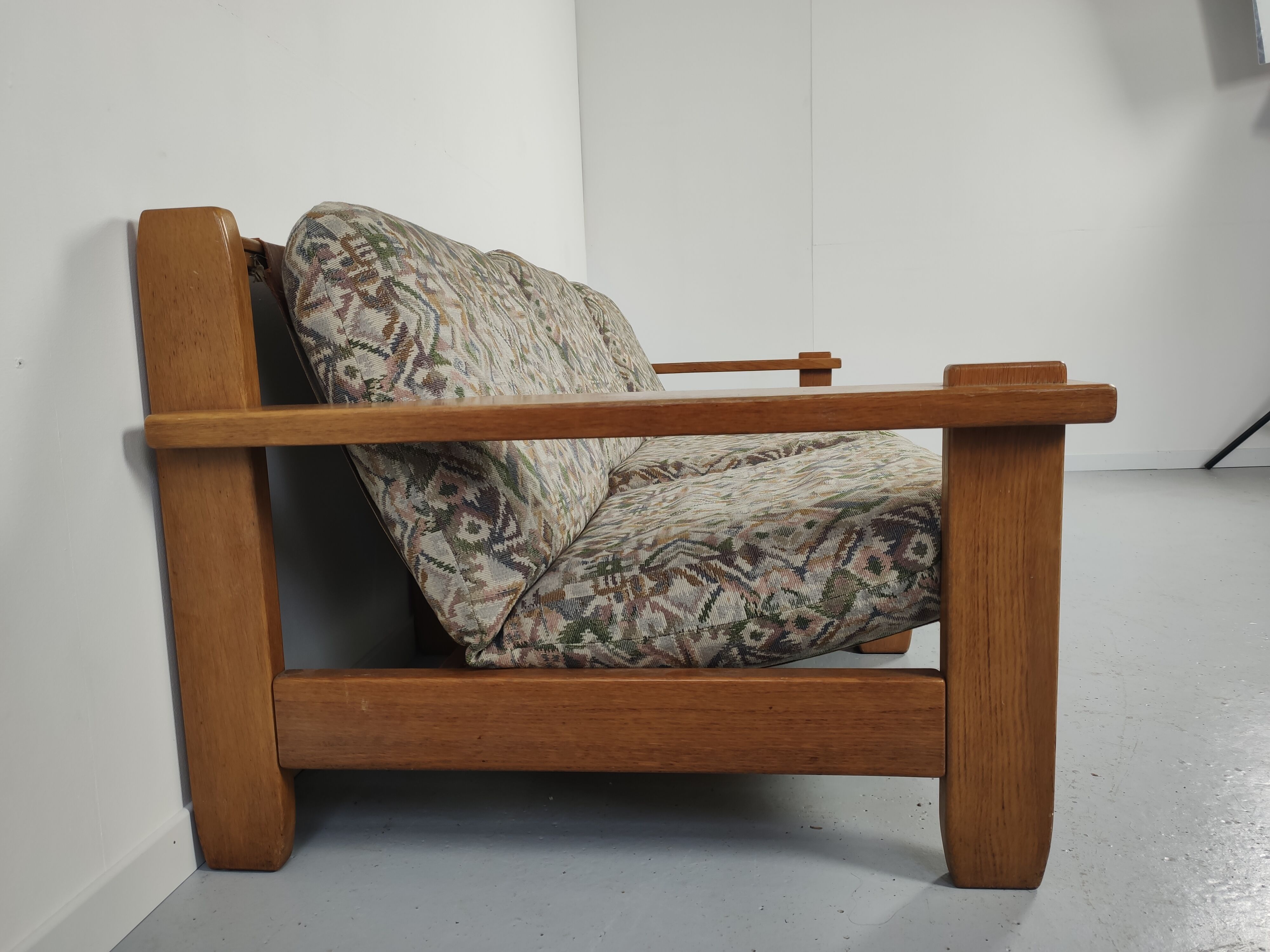 3-Seater vintage sofa modular Aztec motif