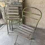 Set of 4 folding garden chairs