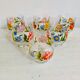 Six verres fleuris