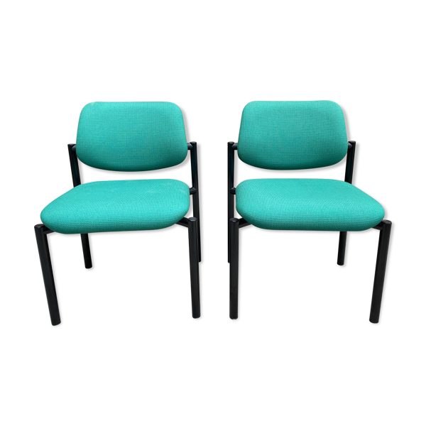 Paire de chaises de bureau vintage Martin Stoll Champenay — Beyit