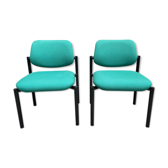 Pair of vintage Martin Stoll Champenay office chairs