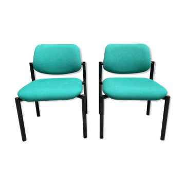 Pair of vintage Martin Stoll Champenay office chairs