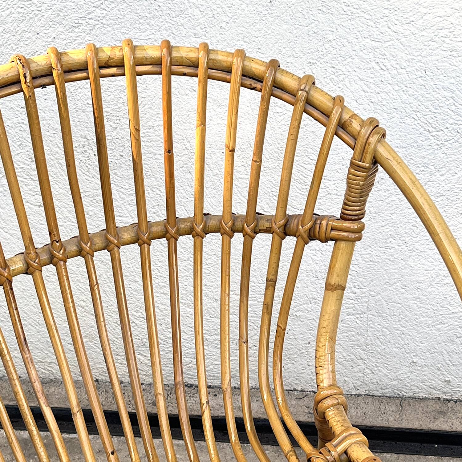 Pair of rattan armchairs