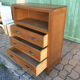 Commode ancienne bois massif avec niche et 3 tiroirs années 30/40