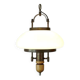Vintage Lantern Pendant Light | Mid Century Opaline Glass Chandelier