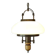 Vintage Lantern Pendant Light | Mid Century Opaline Glass Chandelier