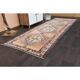 Vintage Turkish Oushak Handmade Wool Cotton Orange Runner Rug 113x317
