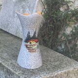 Vase tess in glazed ceramic pattern vintage and collector mountain chalet