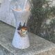 Vase tess in glazed ceramic pattern vintage and collector mountain chalet