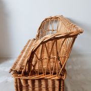 Old toy chest in rattan
