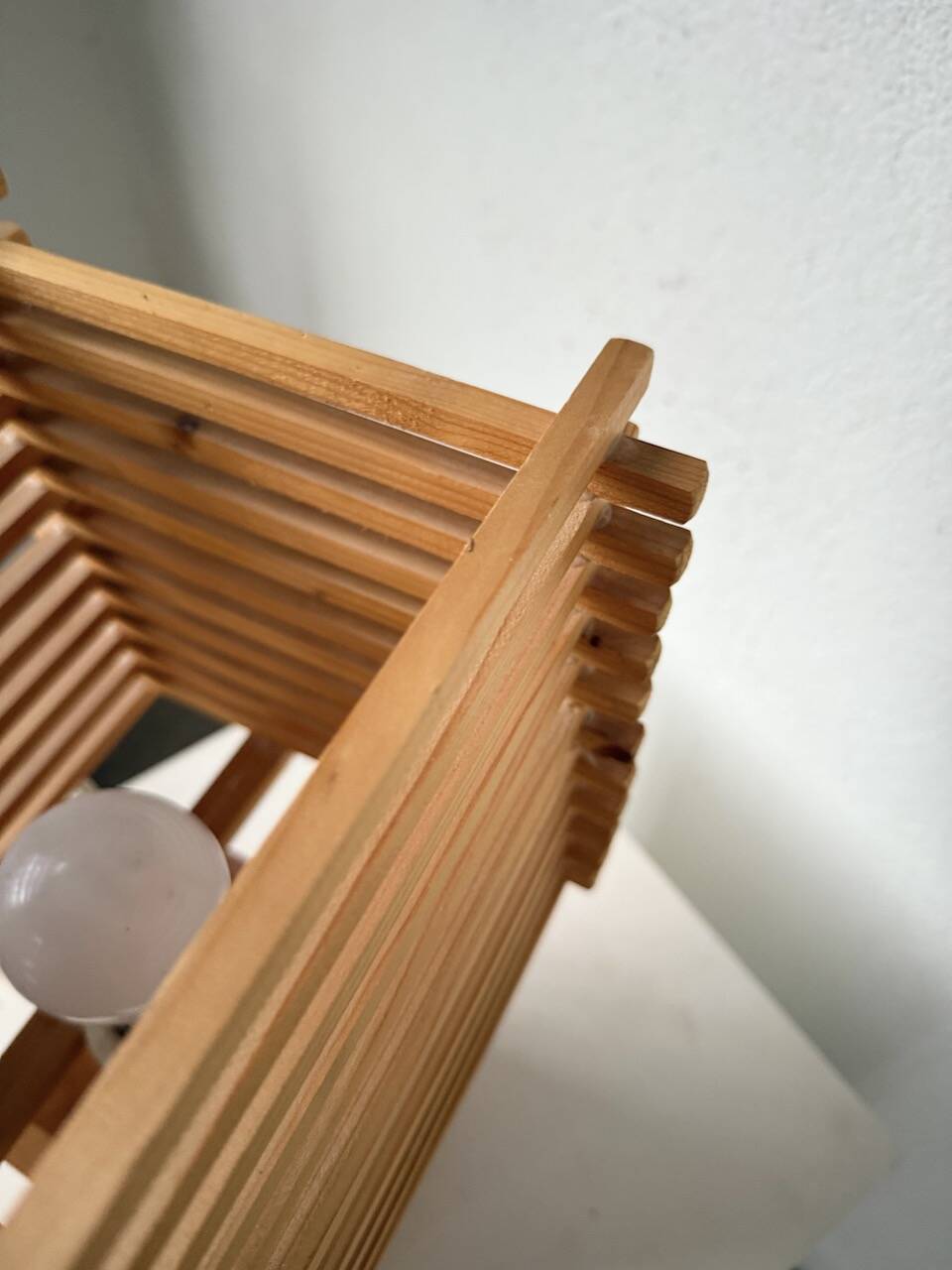 Constructivist wooden table lamp