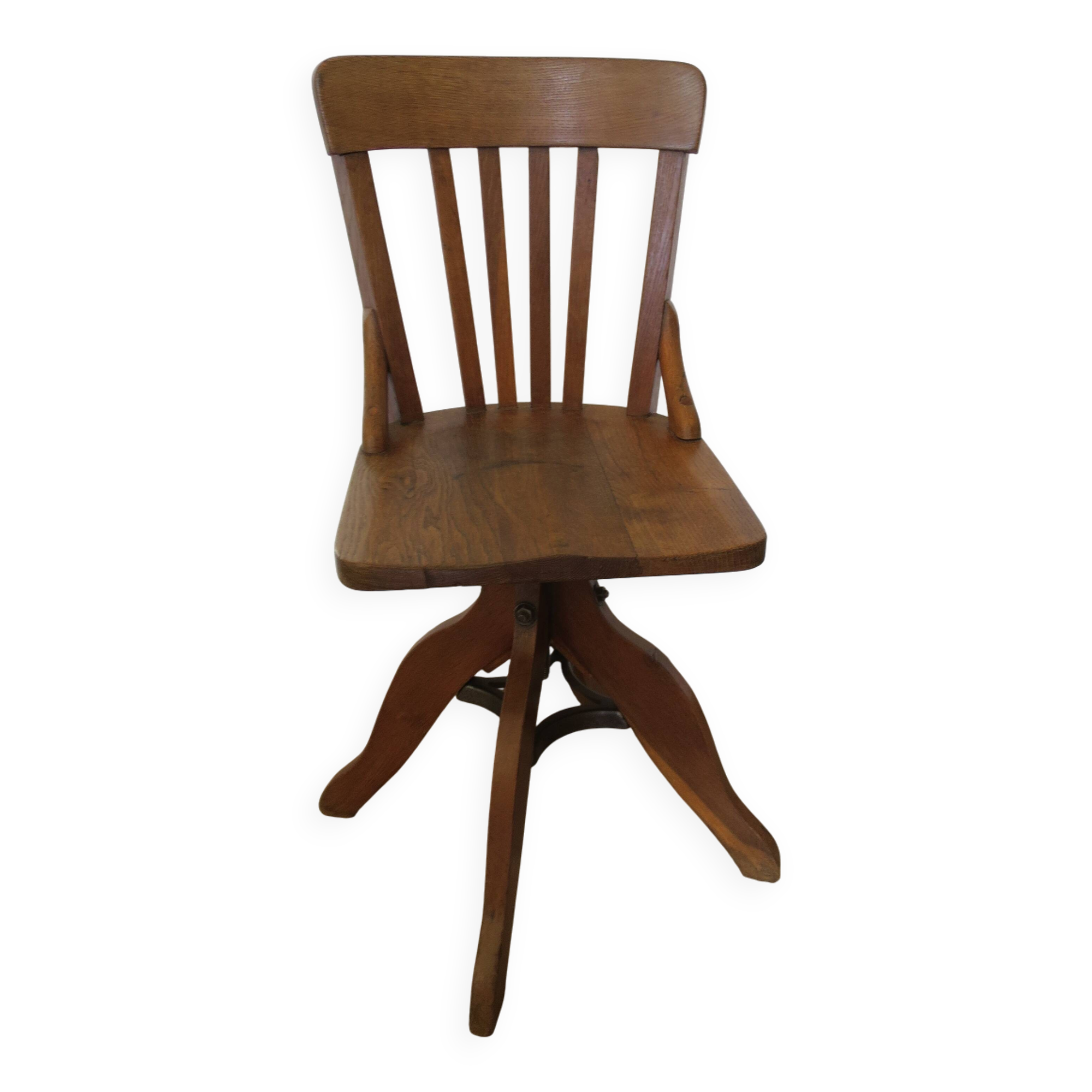 Rare American office chair - wooden - swivel - 50s/60s - child
