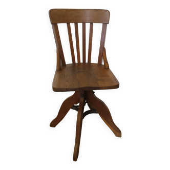 Rare American office chair - wooden - swivel - 50s/60s - child